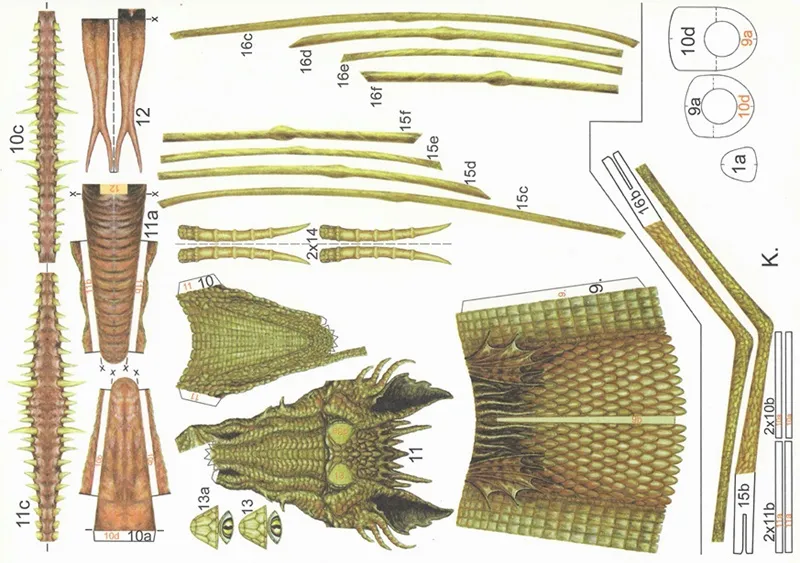 Papierový model Fantasy Models - Drak